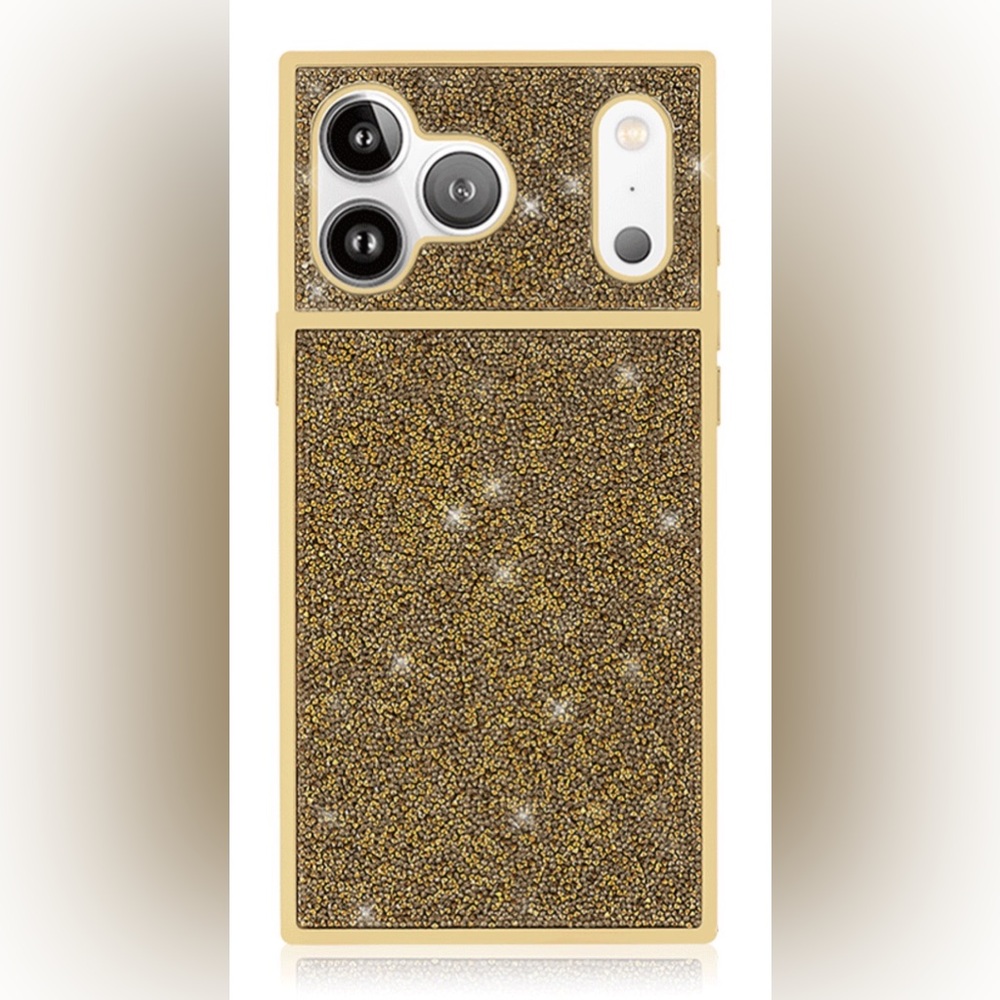 𝑭𝒍𝒂𝒖𝒏𝒕 Limited Edition SQUARE Crystal Elegance iPhone Case 13 Pro Max